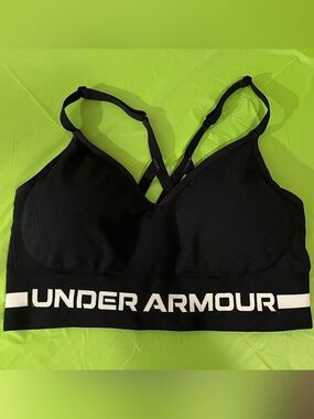 Under Armour Black & White Logo Bralette Sports Bra